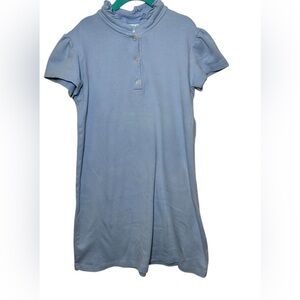 Little English Baby Blue‎ Short Sleeve Dress Size 10 Cotton Preppy
